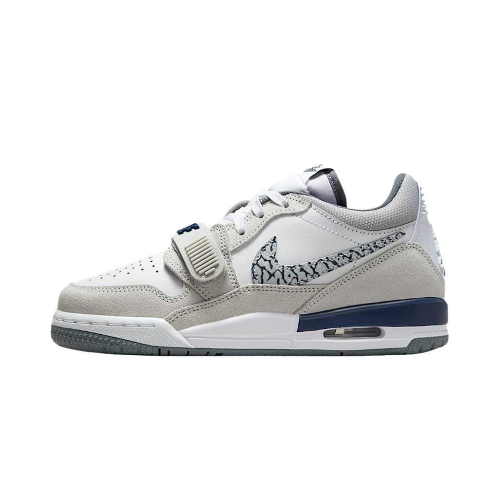 Jordan Legacy 312 Galaxy Suede Abrasion Resistant Low top Vintage Basketball Shoes Men's White Blue CD7069-124(Team1068)