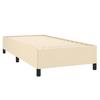 Maison Exclusive - Sommier à lattes de lit et matelas Crème 90x190 cm Tissu