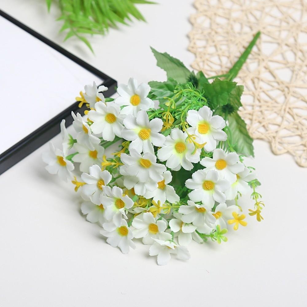 Plastic Artificial Daisy DIY Fake Daisy New Simulation Flower  Photography Props белый
