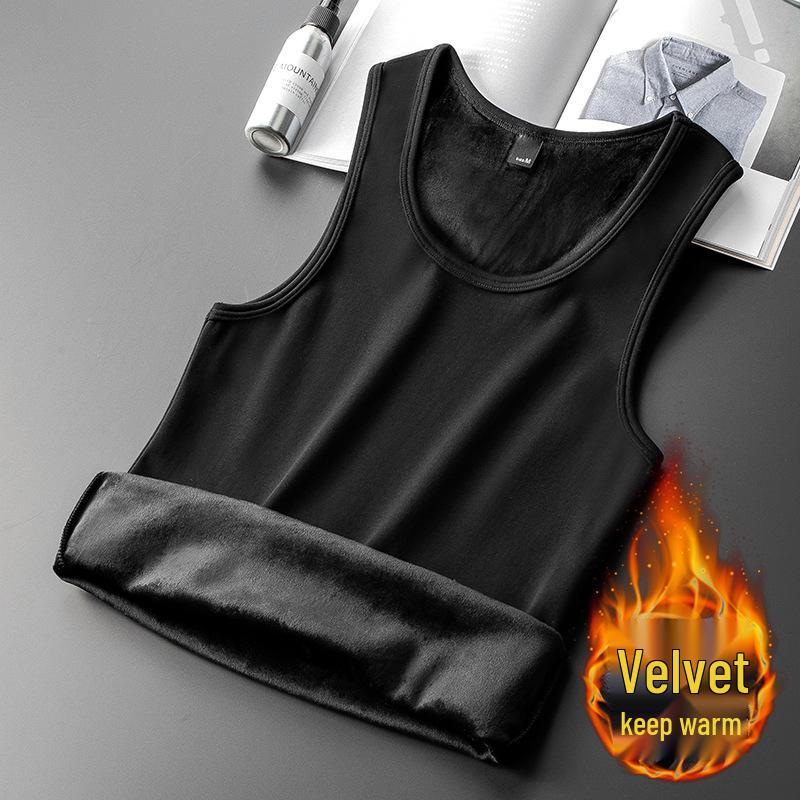 

Мужской терможилет на флисовой подкладке - Зимний слой без рукавов XL чёрный