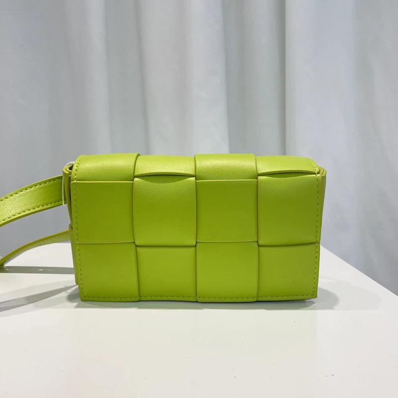 Leather woven clutch bag women's breast bag waist bag chain small bag mini crossbody spring new urban simplicity