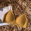 Thin and seamless underwear, women gather small breasts, close sub-breasts, anti-sagging bra, thin flash shoulder straps, French triangle cup