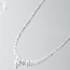 Elegant French Silver & Pearl Pendant Necklace for Women - Luxury Clavicle Chain, Perfect Seaside Accessory