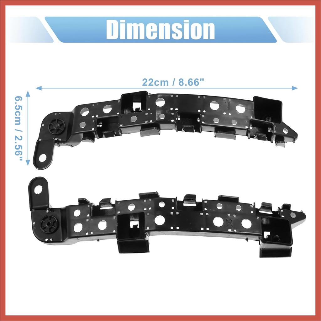 ACROPIX 1 Pair Front Left and Right Bumper Bracket for Honda CR-V 2017-2020 71198-TLA-A01 Plastic Black Car Parts