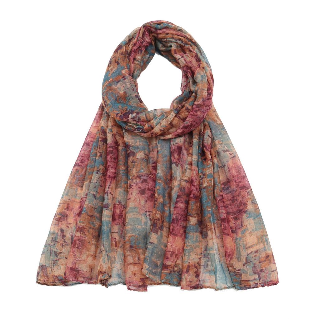 Mixed Color Cotton Voile Scarf Shawl Scarves Beachwear Wrap
