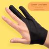 Painting Anti-fouling Gloves Dainayw Black Two-finger Anti-abrasion Professional for Artist Sketch Color Powder Flat Drawing