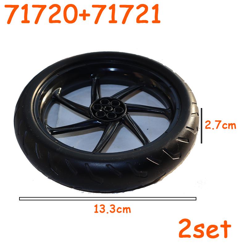 Full-size Tire Wheel Cross Hole Set Car Truck Wheels Hub Technical Bricks MOC Motorcycle Tyre & Rim Construction Building Blocks