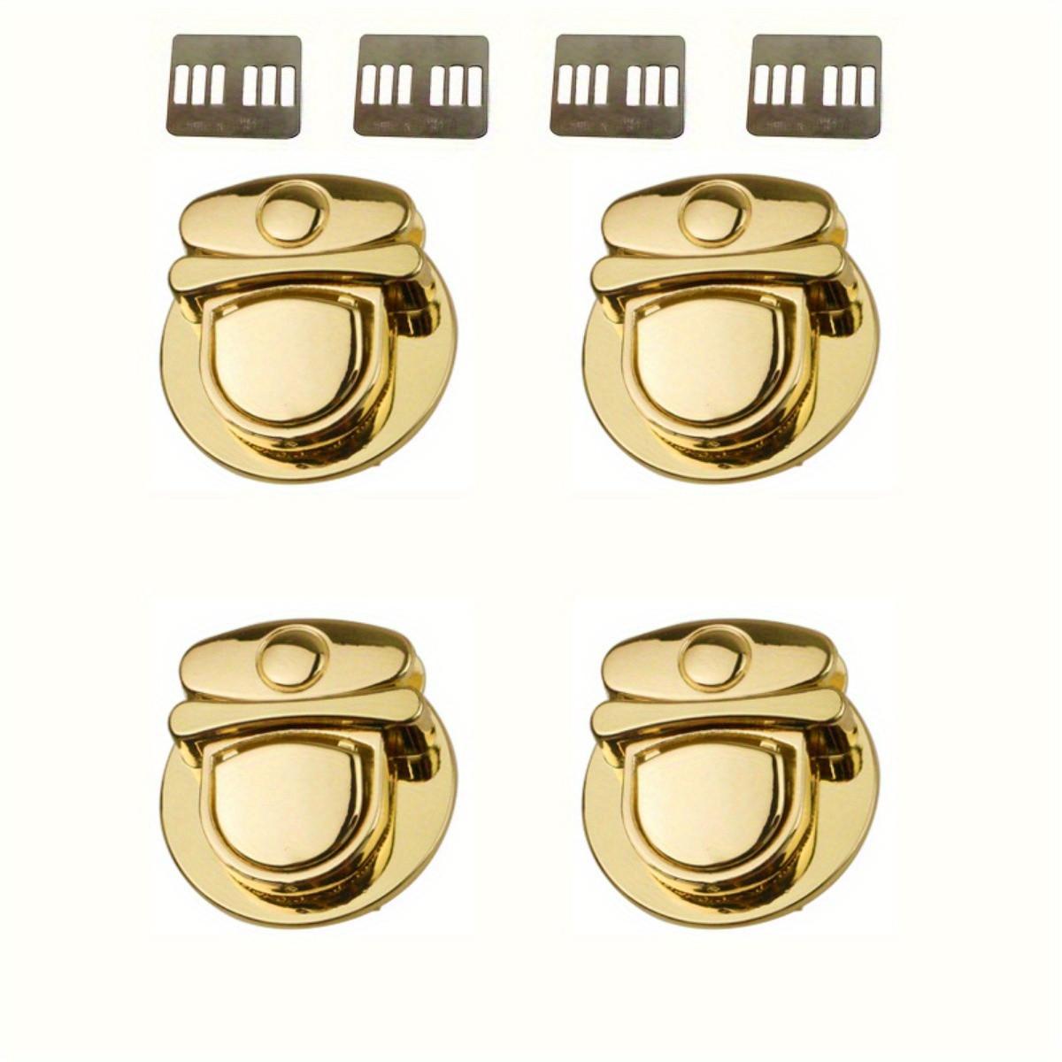 

4 шт. Женский замок-застежка для сумки, Застежка для сумок ручной работы, Защелки, Металлические защелки, Застежки для кошелька, Пряжка для кошелька золотой