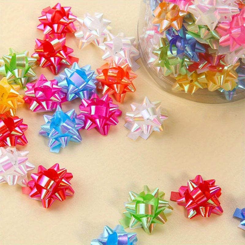 100pcs/bottle, Mini Bow for Gift Wrapping, 2.5cm, Shiny Plastic Bow, for Valentine's Day, Birthdays and Weddings, Perfect for Party, Bridal Shower