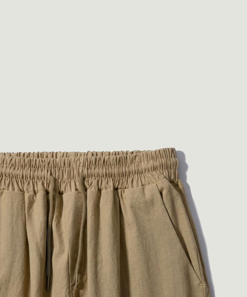 EASE Linen Elastic Waist Pants [Regular Fit]_Beige_Unisex