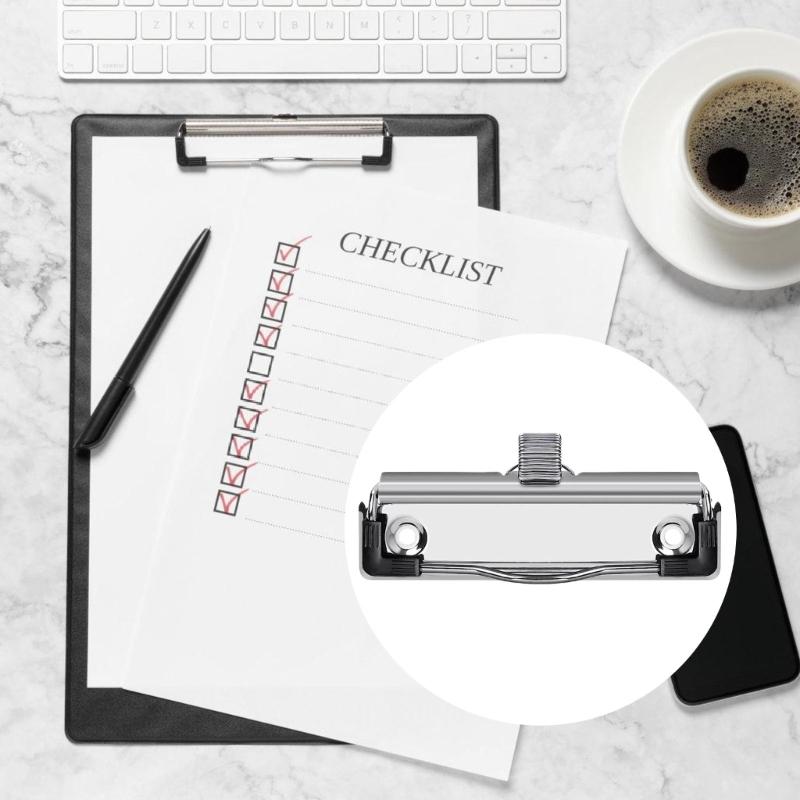 

Metal Clipboard Clip with Spring Pen Holder Slots and Mounting Screws Hardware China Mainland