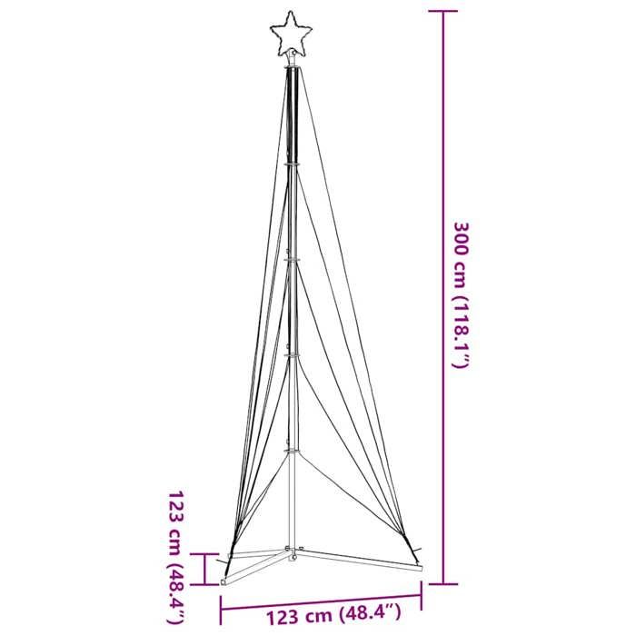VidaXL Sapin de Noël à LED 525 LED bleu 302 cm, lumière de Noël, lumière de Noël LED, lumière de Noël extérieure, lumière de 4016418