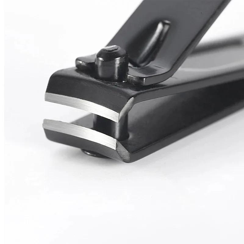 1/3/5Pcs Black Nail Clippers Stainless Steel Nail Cutter Thick Scissor Plier Toenail Fingernail Professional Manicure Trimmer