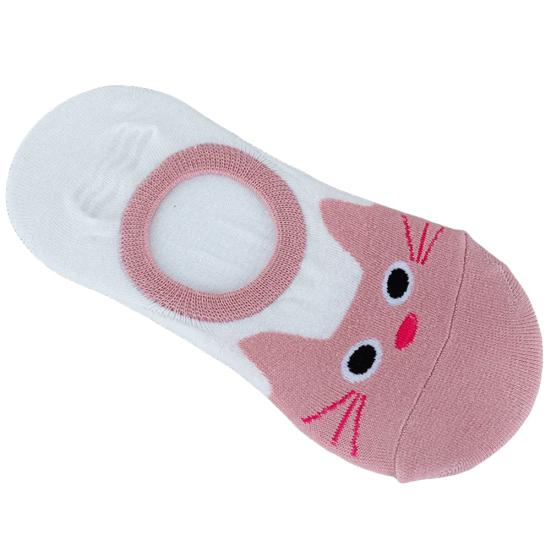 Women Invisible Cotton Socks No Show Nonslip Loafer Liner Low Cut Animal