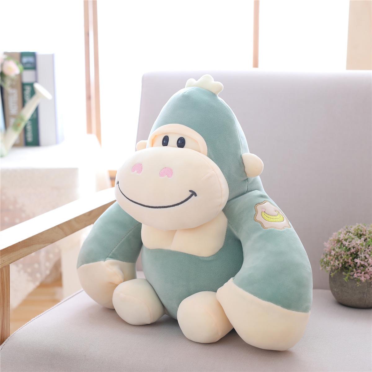 New Creative Plush Toy Cute Down Cotton Soft Body King Kong Doll Gorilla Toy 35cm