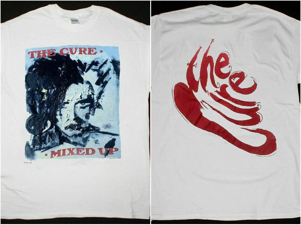 

1990 THE CURE MIXED UP ALBUM T-SHIRT SOFT FADED THIN T SHIRT Unisex T-Shirt XXXL