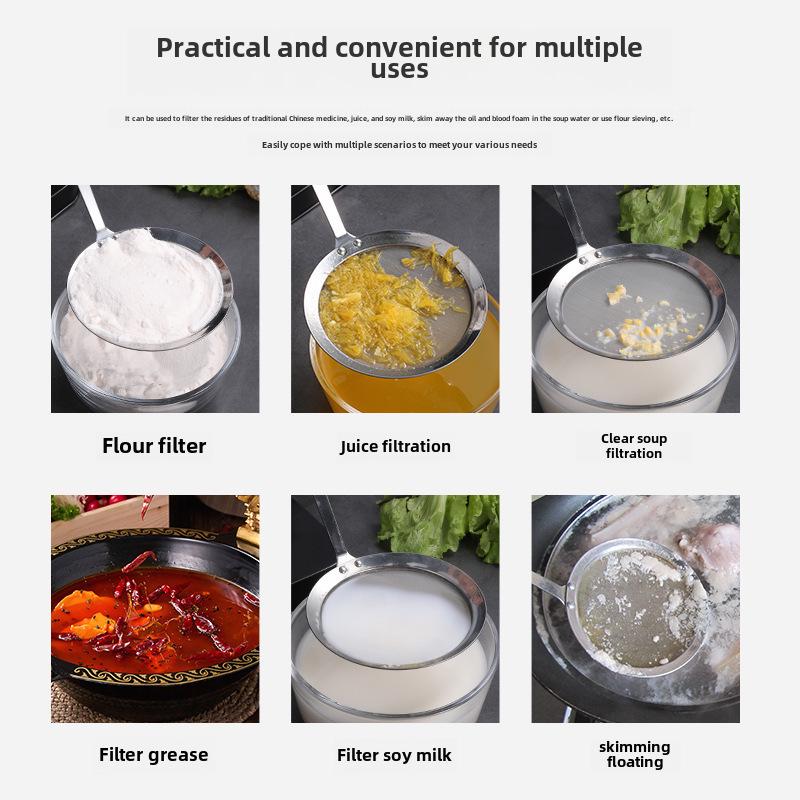 304 Stainless Steel Oil Skimmer and Ultra-Fine Filter Spoon