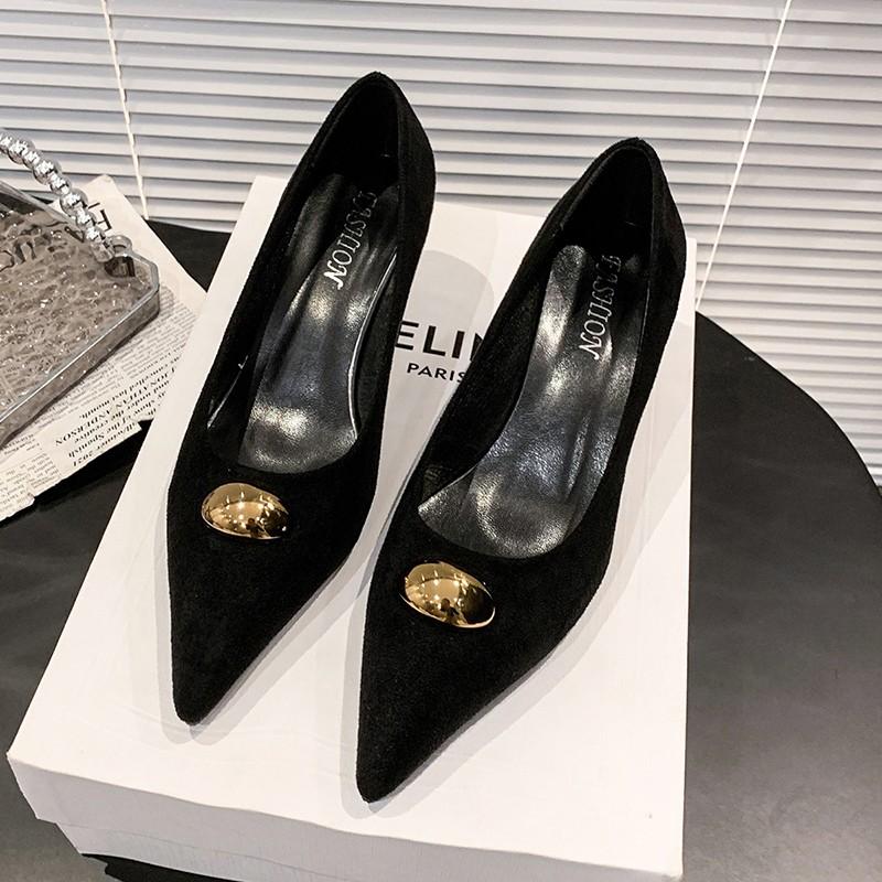 Spring New Style Autumn Pointed Toe Women Sexy Shallow Slip On Pumps Shoes Fashion Thin High Heel Ladies Elegant Dress Shoes
