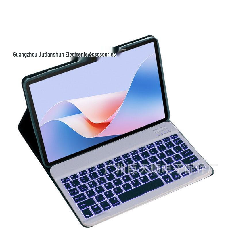 Lenovo Tab M10 Plus Gen 3 Tablet Case with Seven-Color Backlit Bluetooth Keyboard TB125F