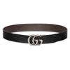 GUCCI Gucci GG Marmont Double G Logo Style Buckle Metal Cow Leather Belt Men and Women Same Style Couple Style Width 3.7cm 627055-CAO2N-1062