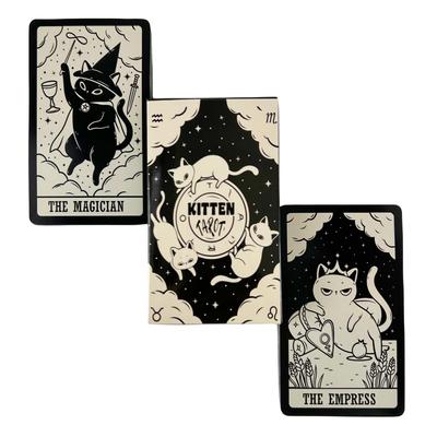 Cartas de Tarô de Gatinhos Jogo de Gatos Para Iniciantes Visões do Destino Edição Adivinhação Oráculo Baralho de Jogo de Tabuleiro