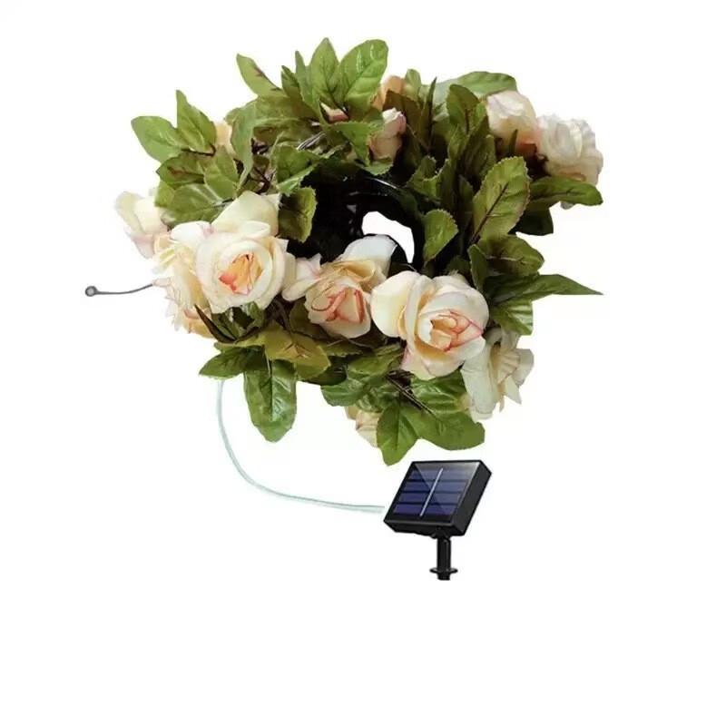 Waterproof Solar Rose Vine String Lights