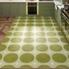 Carpet for Kitchen Household Non-slip Oil-proof Floor Mat Medieval Style Green Large Area Rug Waterproof Pvc Leather Foot Mats