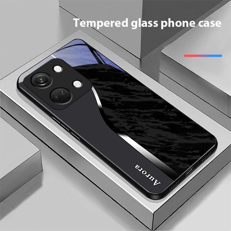 Water Pattern For OnePlus Nord 3 5 6T 7 Pro 8 12 10T Reno8 Lite 5G 10R Nord N30 Hard Shell Tempered Glass Phone Case Black