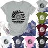 Dames T-shirt met ronde hals en korte mouwen, casual en bedrukt.