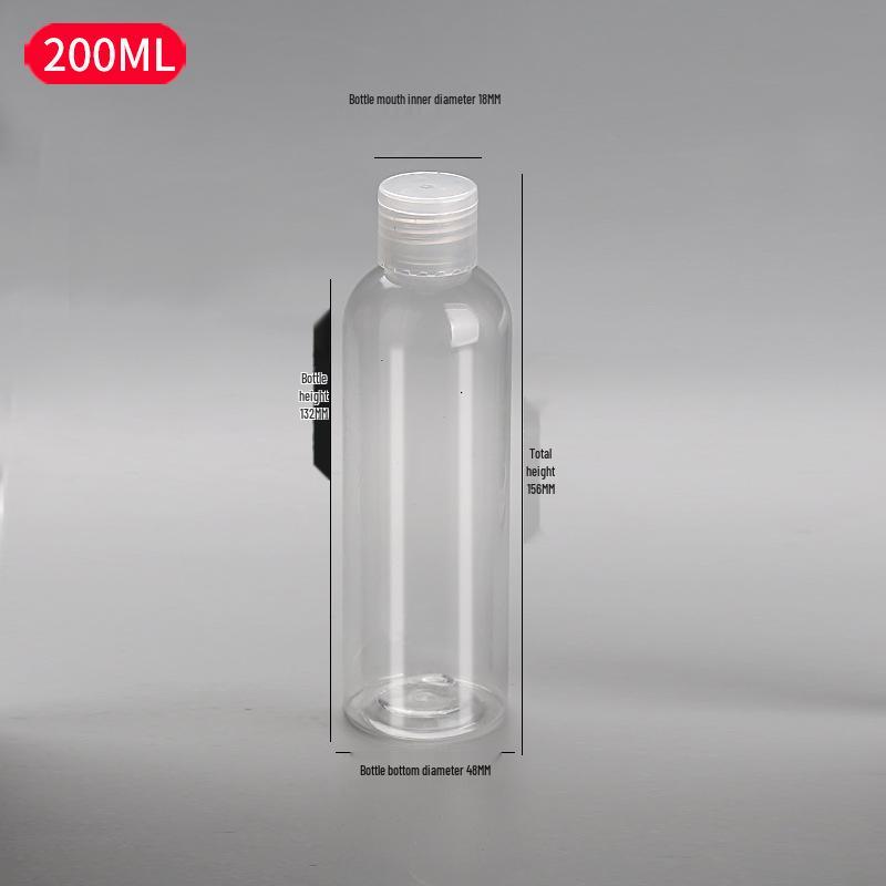 PET Transparent Flip-Top Liquid Dispenser Bottle, 10-50ml