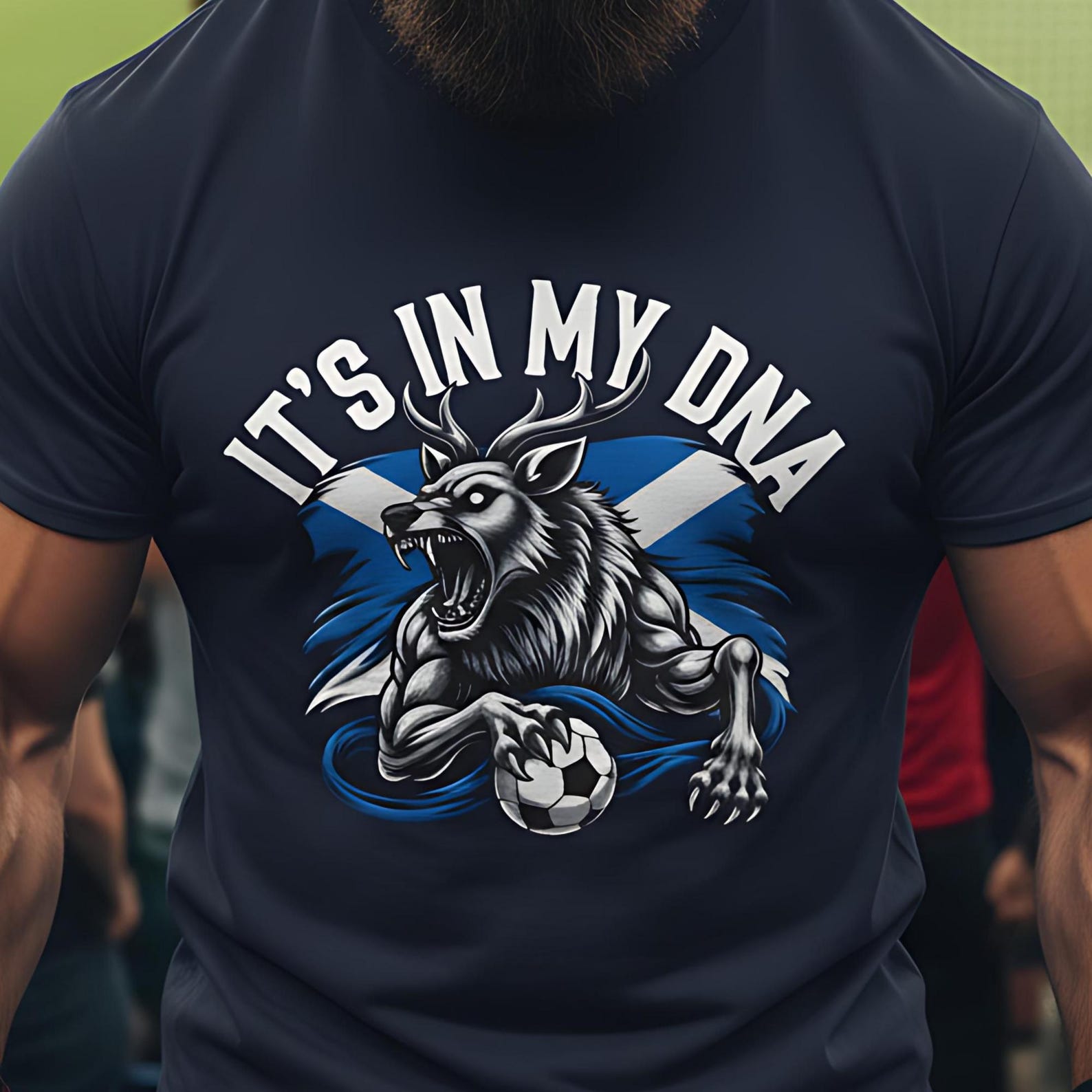 Scottish Football It s In My DNA Shirt, Scotland Wolf T-Shirt, Scotland Flag Fan Tee, Scottish Supporters Top, World Cup 2026 Gift 4XL