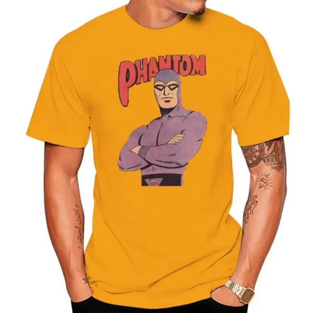 The Phantom Comics Cartoon Tee Top Unisex Ladies Vintage T shirt B47 men t shirt