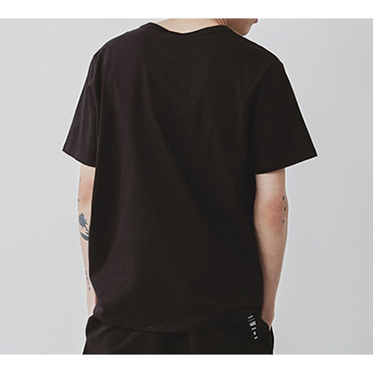 Vans Logo Print Round Neck Short Sleeve T-Shirt Men Tops Black VN0A4P58BLK