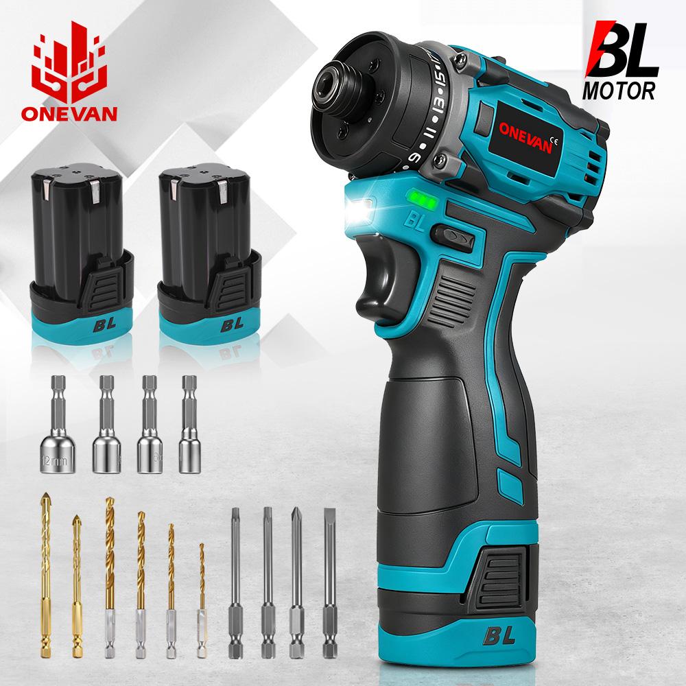 ONEVAN Cacciavite Elettrico Brushless 21+2 Mini 3IN1 Cacciavite a Batteria Trapano Elettrico Utensile Domestico per Foratura Legno e Riparazioni