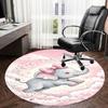 1PC Elephant Clouds Non-Slip Floor Round Carpet, Office, Family, Bedroom, Large Area Rug Indoor Rugs,  Durable Polyester-L0415