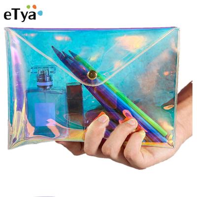 Borse per cosmetici trasparenti al laser da donna alla moda Astuccio per documenti Borsa per trucco trasparente da donna Borsa per trucco portatile Organizer