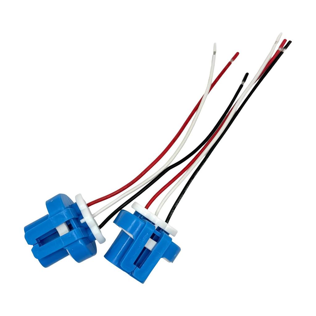 Headlight Bulb Connector Pigtail for 9007/HB5 & 9004/HB1, Ceramic 3-Pin Male Plug, fits Ford F-150 92-03, Ranger 93-11, Dodge Durango 99-03, Jeep