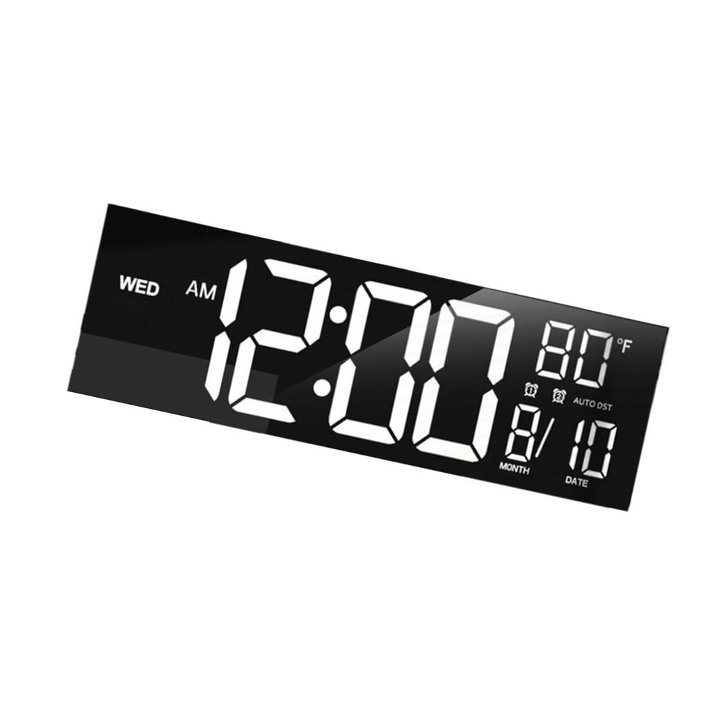 Modern LED Digital Clock 16" with RGB Lights 11 Scene Modes Big Display Dual Alarm Function and Room Temperature Feature