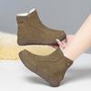 Μοντέρνες Μπότες Χιονιού AIYUQI Γυναικείες 2025 Χειμώνας Νέες από Σουέτ Γνήσιο Δέρμα Γυναικείες Κοντές Μπότες Ζεστό Φυσικό Μαλλί Αντιολισθητικές Γυναικείες Μπότες Αστραγάλου