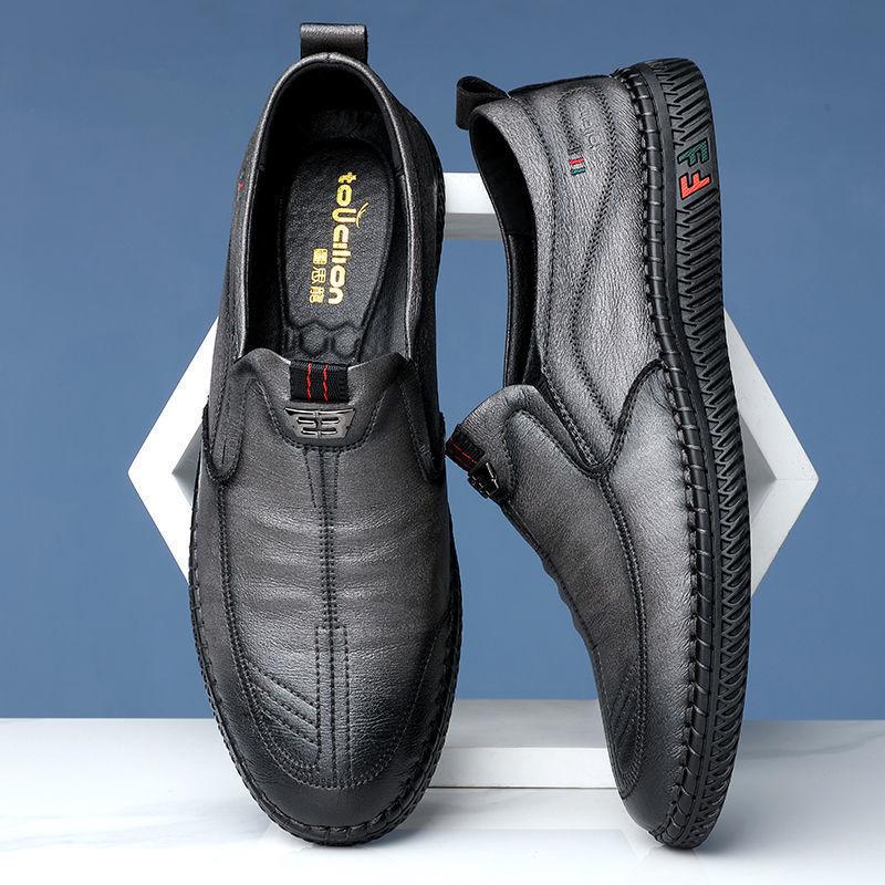 Men's Leather Shoes Korean Version Spring Men's Shoes Breathable Versatile Soft Sole Casual Shoes Soft Daily Spot Adult Other