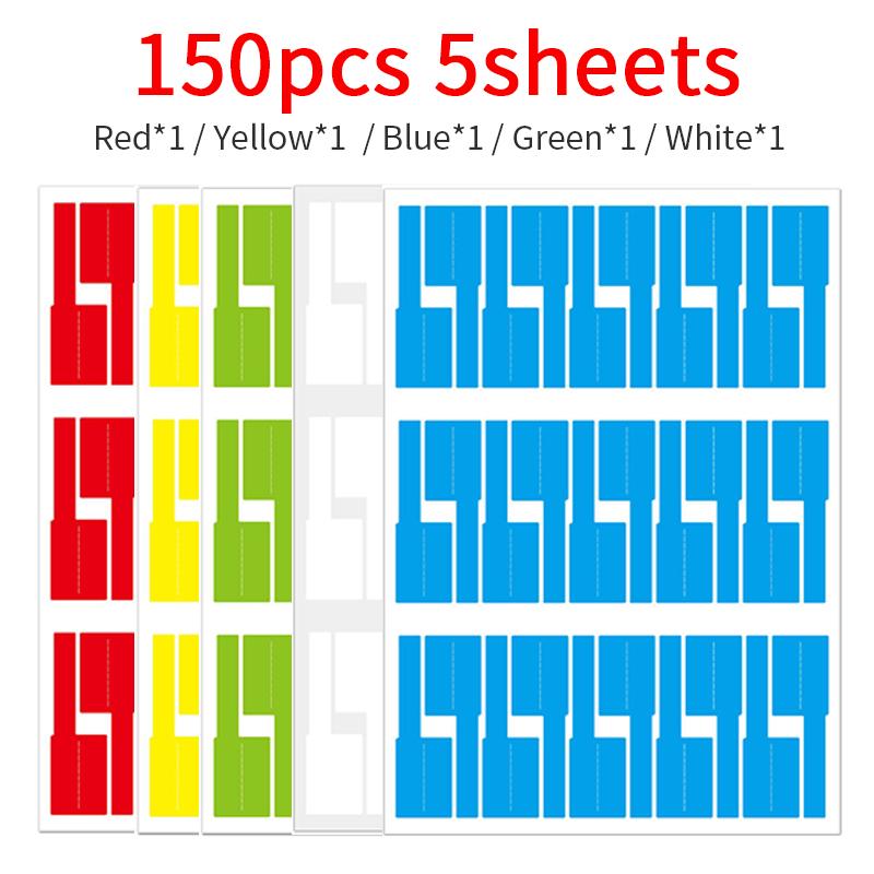 

5 листов, красочная этикетка для кабеля, наклейка A4, водонепроницаемая самоклеящаяся идентификационная бирка, этикетки, инструменты для маркировки, волоконно-оптический финишер 5color 5sheet