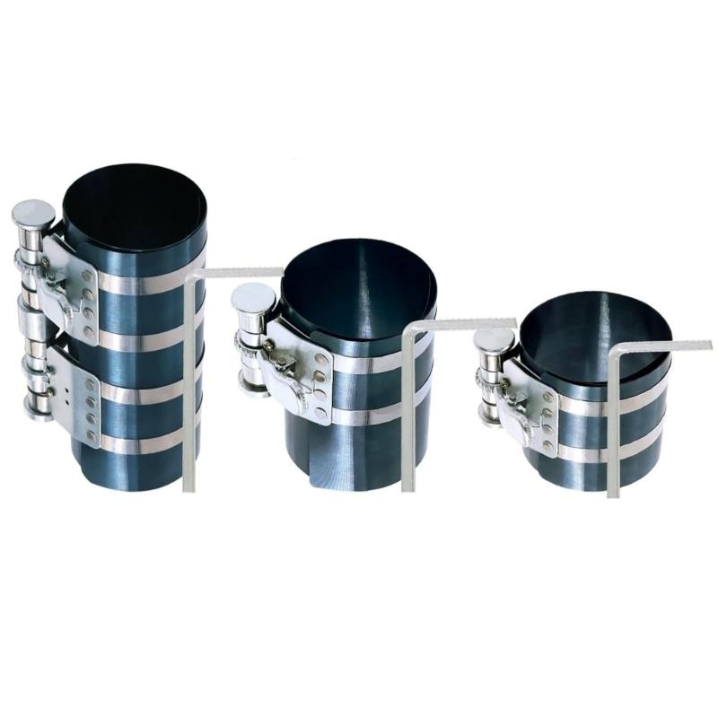 3 In 1 Universal Piston Rings Compressor Kit Including Adjustable Piston Installation Tool For Various Engines