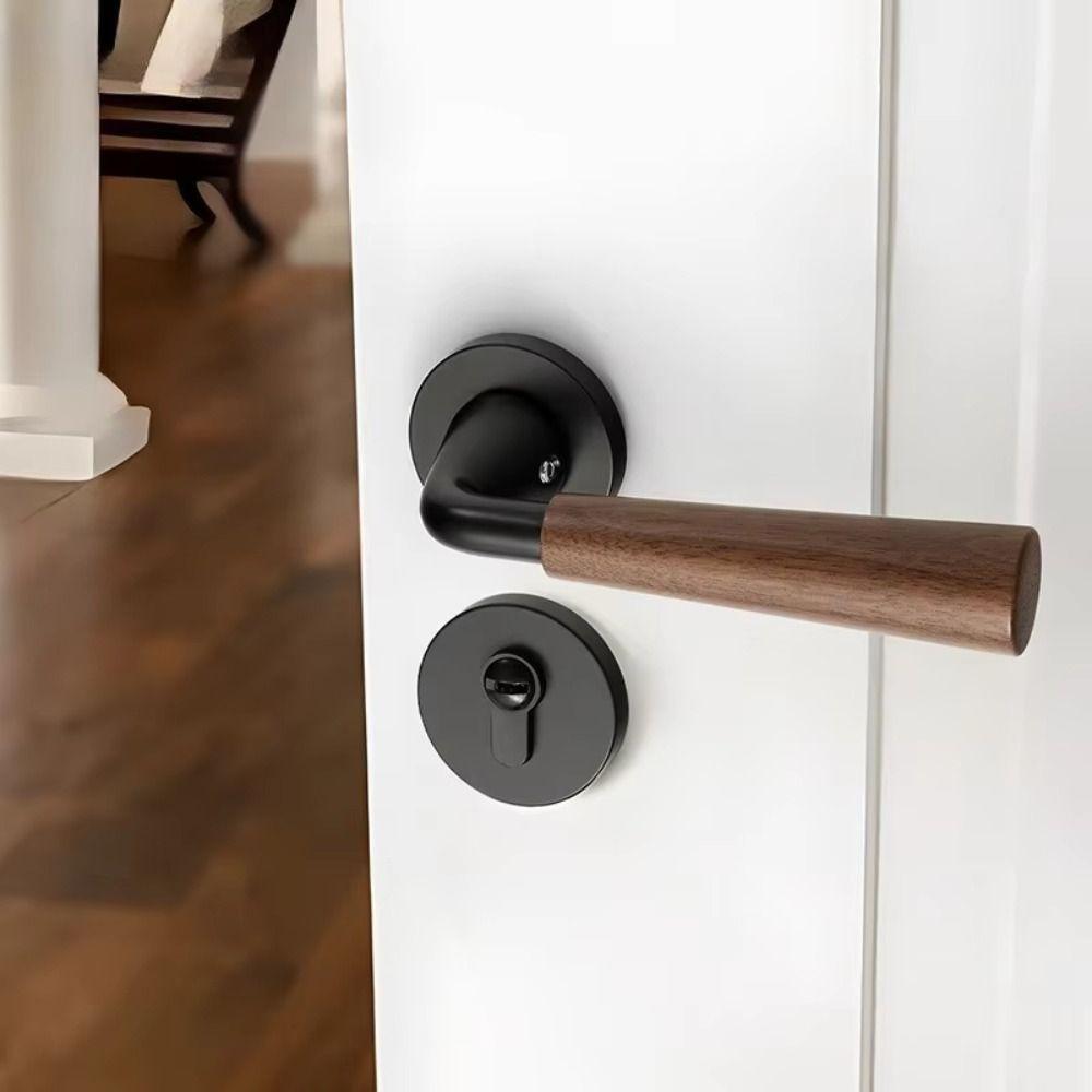Magnetic Door Lock Wood Grain Safety Locks Simple Design Magnetic Lock  Bedroom Use
