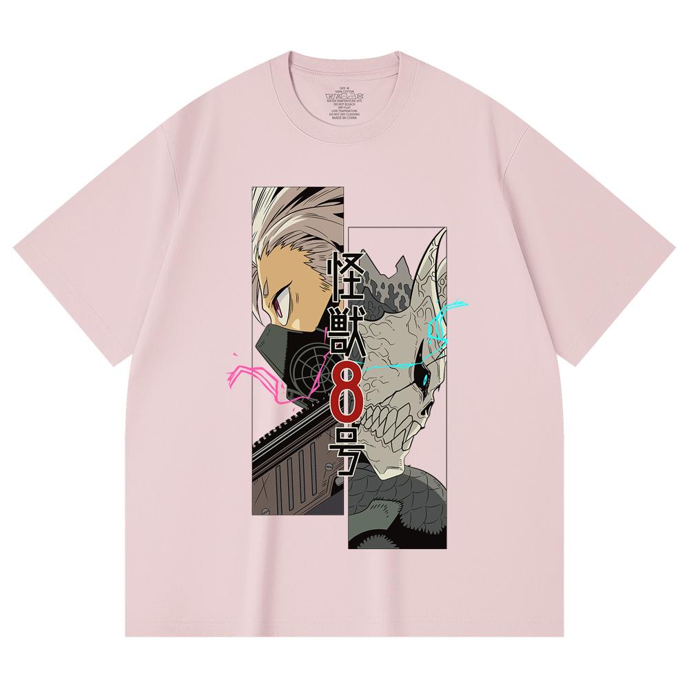 230 Gsm 100% Cotton Kaiju No 8 V17 Print Unisex Heavy Cotton T Shirt