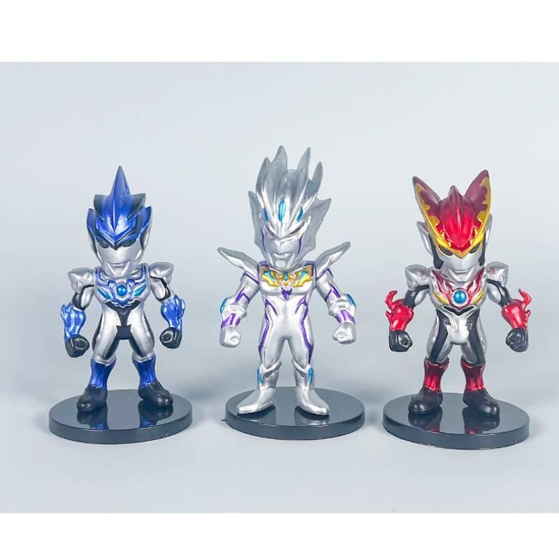 Ultraman Cartoon Character Mini Model Ornament Six Pieces Set For Desktop Decor