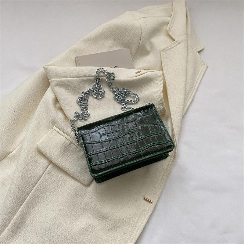 

Fashionable Street Style Pu Leather Mid-size Crossbody Bag For Women With Phone Pocket зелений