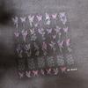 Gradient White Pink Butterfly Flower Shiny Stars Chic Spring Petal 5D Soft Adhesive Nail Art Stickers Decorations Manicure Decal