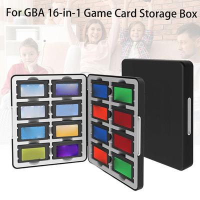 For GBA 16-in-1 Game Card Storage Box Magnetic Organizer For GAME BOY ADVANCE ABS Hard Shell Protective Game Card Accessory