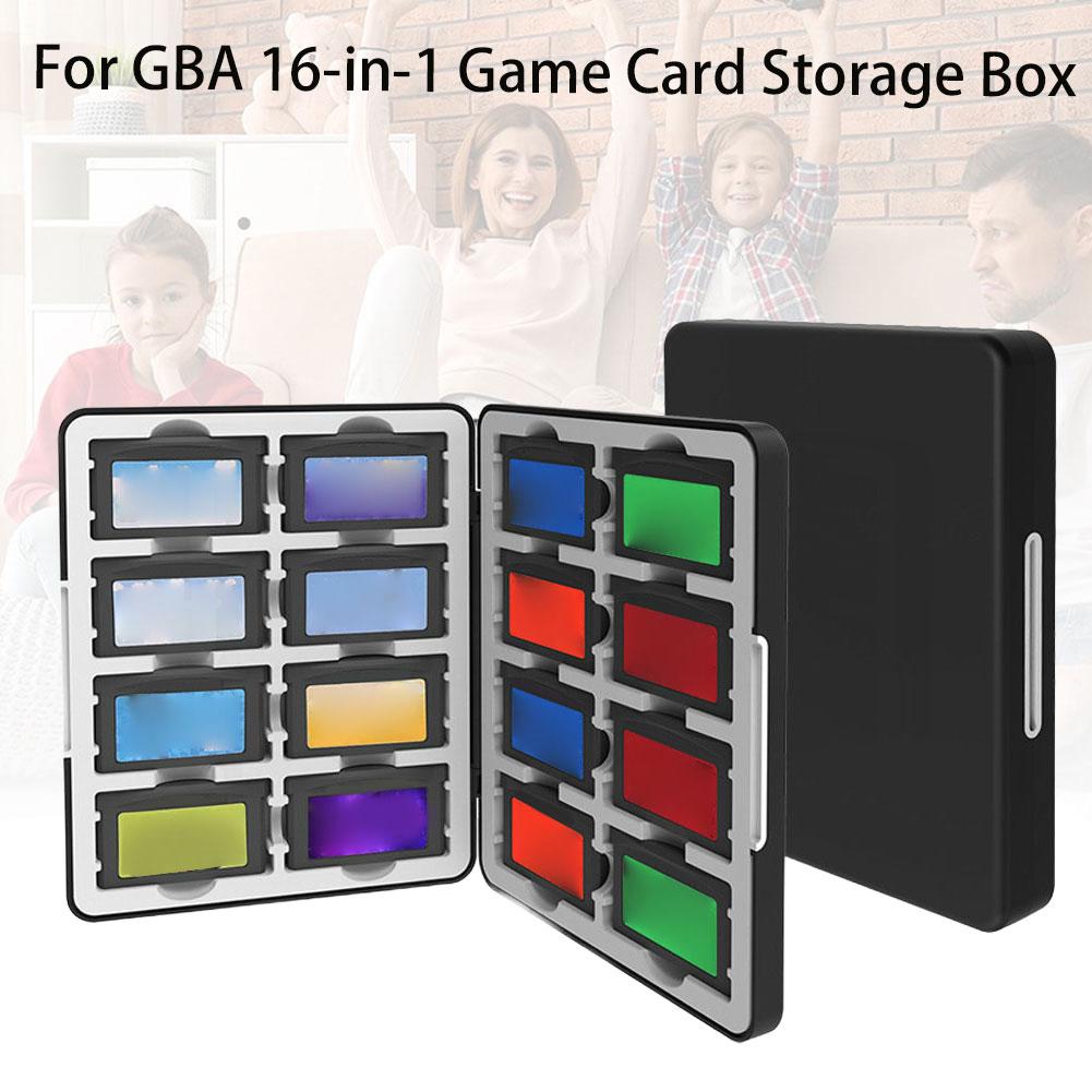 For GBA 16-in-1 Game Card Storage Box - Magnetic Organizer for Game Boy Advance Cartridges