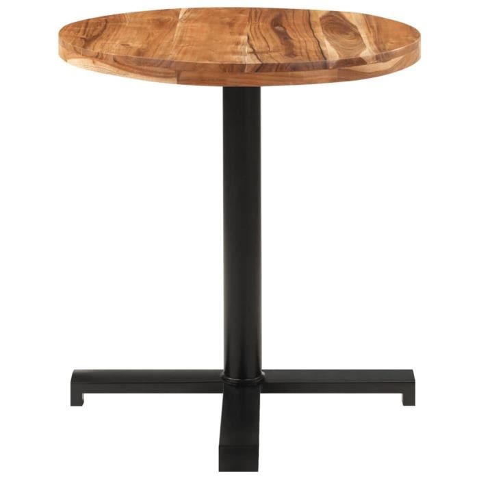 VidaXL Table de bistro Ronde Ø70x75 cm Bois d'acacia massif 320279